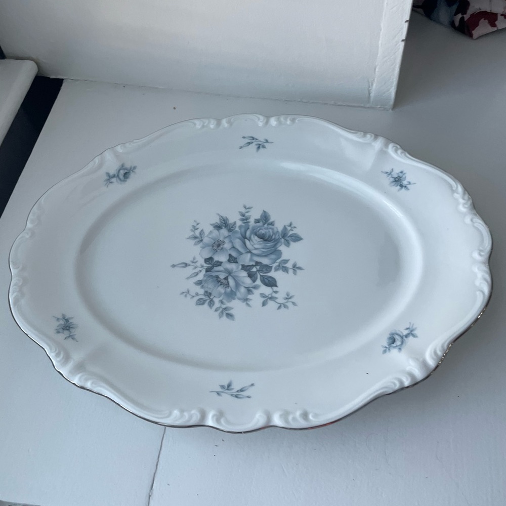Johann Haviland China BLUE BOUQUET 14” platter